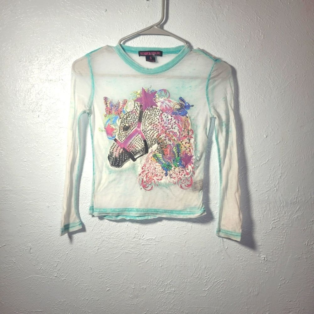 Rock and Roll Cowgirl Girls Size Small Vintage Tee